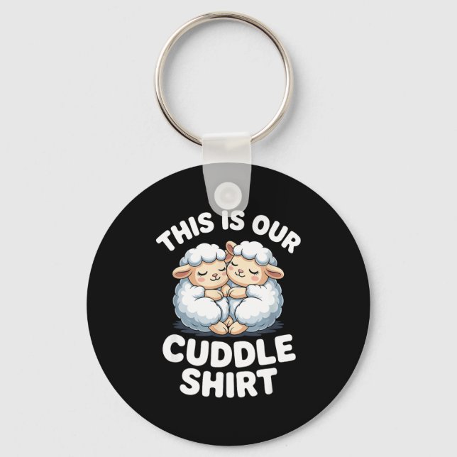Chaveiro Cute Sheep Couple This Is Our Cuddle  (Frente)