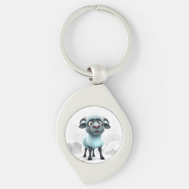 Chaveiro Cute Sheep Cozy Design (Frente)