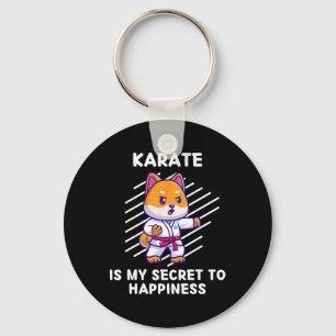 Chaveiro Cute Shi Inu Karate É Meu Segredo Para Felicidade 