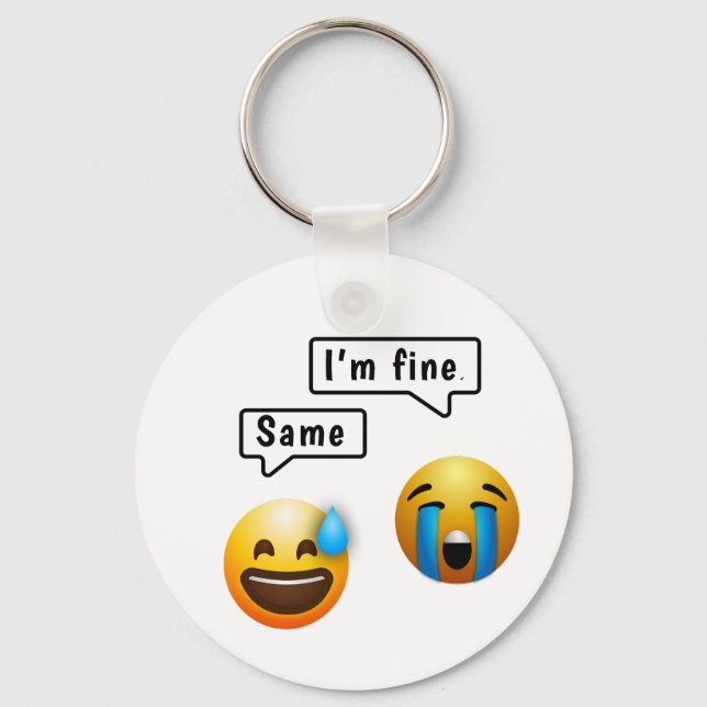 Chaveiro Cute Smiley Face Emoji Keychain (Frente)
