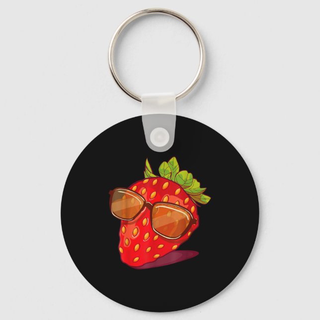 Chaveiro Cute Strawberry Fruit Lover Aesthetic Summer Gift  (Frente)