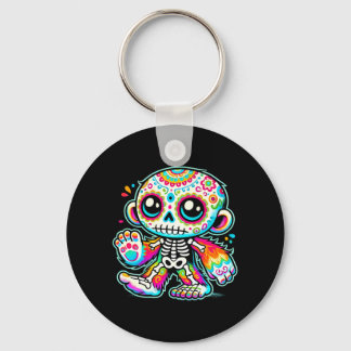 Chaveiro Cute Sugar Skull Pé Grande Dia Dos Mortos