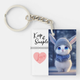 Chaveiro Cute Winter Bunny Keychain