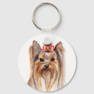 Chaveiro Cute Yorkshire Terrier Puppy Dog Cadeado Chave Pin