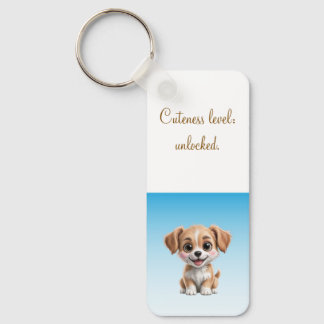 Chaveiro Cuteness Level Keychain – Custom Text & Photo