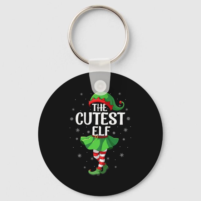 Chaveiro Cutest Elf Christmas Girls Women Elf Squad Xmas Fa (Frente)