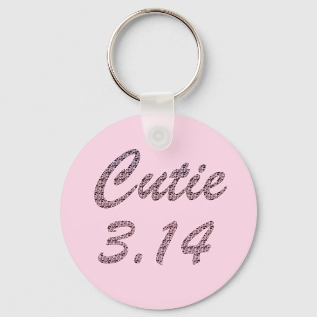 Chaveiro Cutie 3,14 Pi Dia Rosa (Frente)