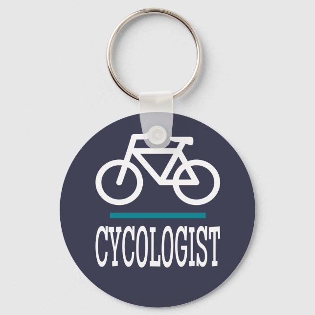 Chaveiro CYCOLOGIST Bike Biking ciclando novidade engraçada (Frente)