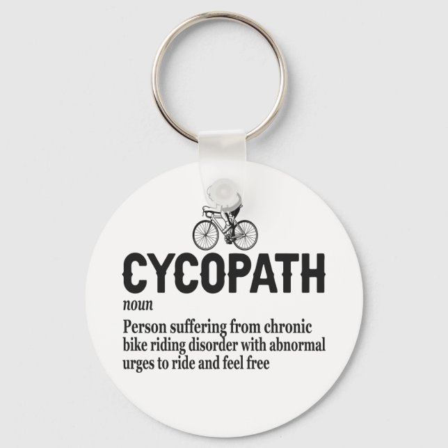 Chaveiro Cycopath Funny Cycling para Ciclistas e Bikers (Frente)