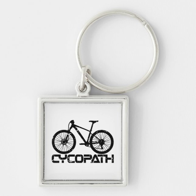Chaveiro Cycopath - Funny MTB Biker Cyclist Lover (Frente)