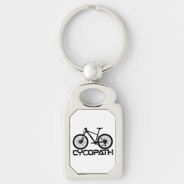 Chaveiro Cycopath - Funny MTB Biker Cyclist Lover (Frente)