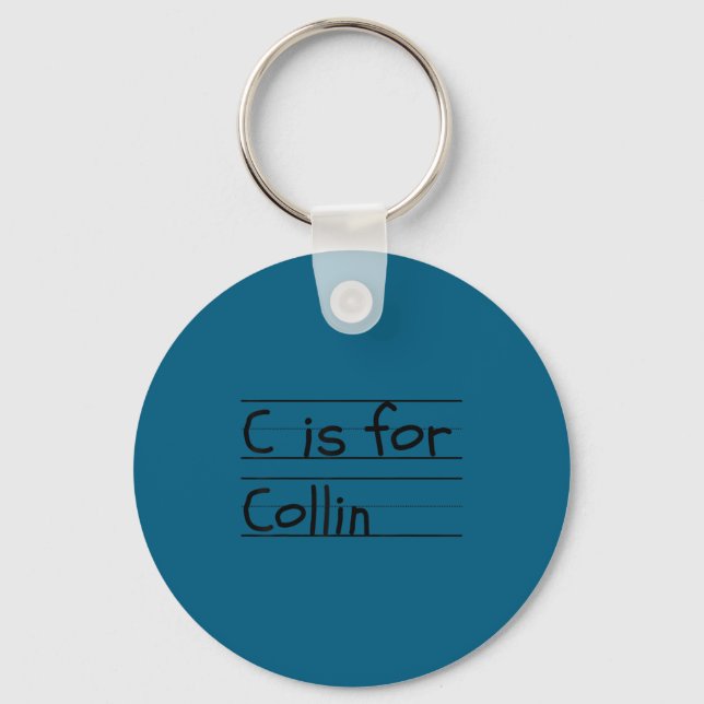 Chaveiro D C Is For Collin Name Student Kindergarten  (Frente)