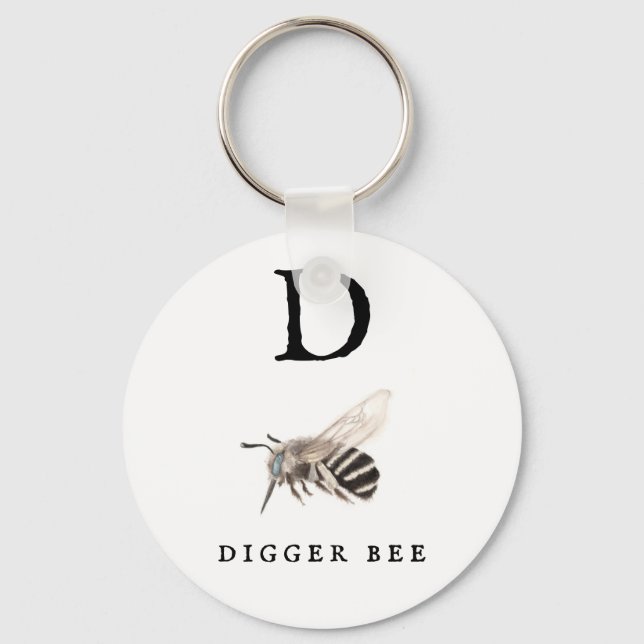 Chaveiro "D" Digger Bee (Frente)