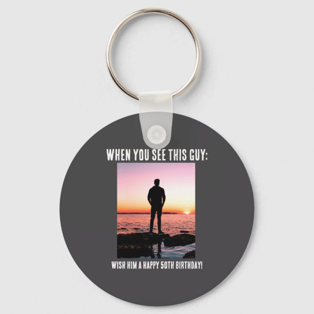 Chaveiro D Funny 50th Milestone Birthday  (Frente)