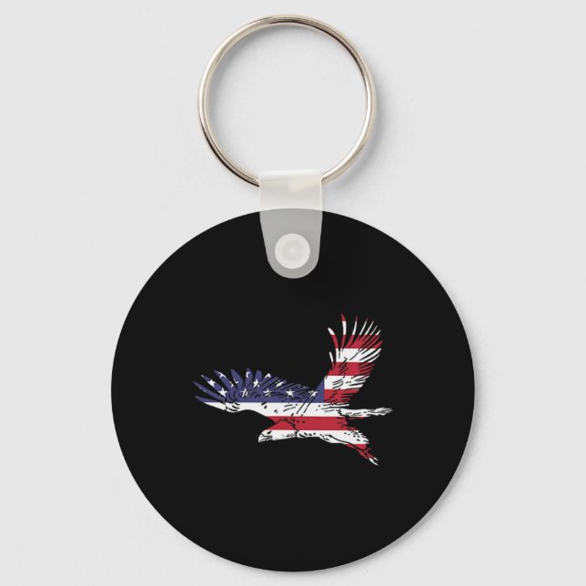 Chaveiro Da Bald Eagle Us Flag Pocket America Men Wome (Frente)