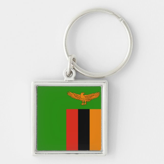 Chaveiro da bandeira da Zâmbia (Frente)