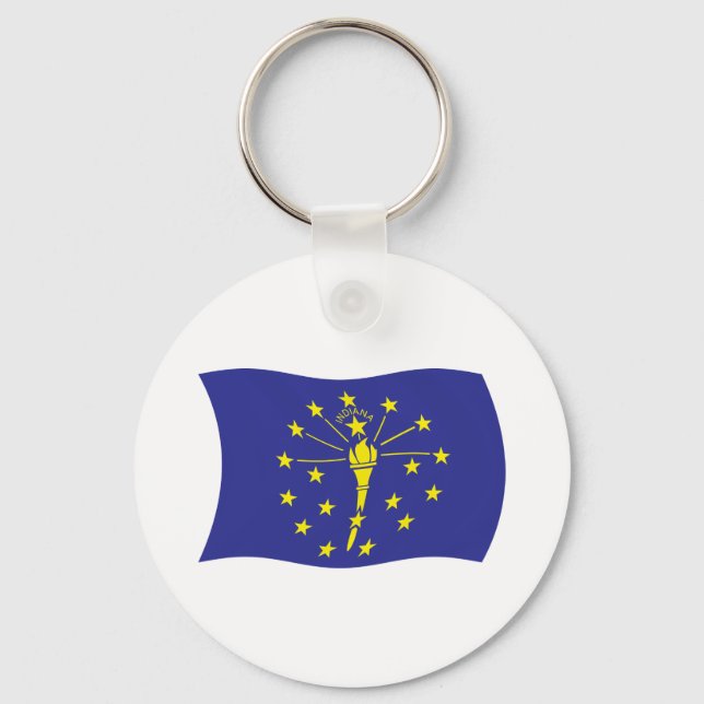Chaveiro da Bandeira de Indiana (Frente)
