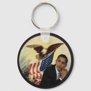 Chaveiro da bandeira de Obama Eagle