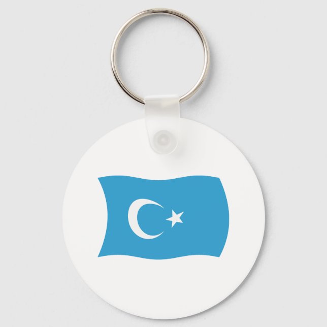 Chaveiro da Bandeira de Xinjiang Uigur (Frente)