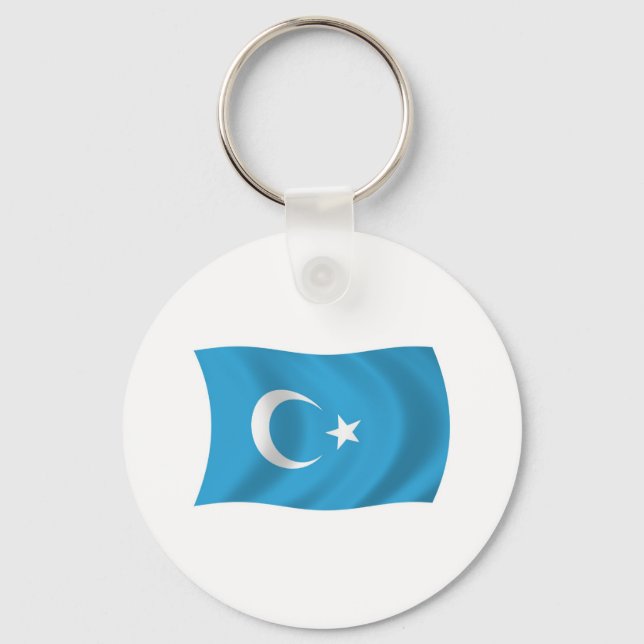 Chaveiro da Bandeira de Xinjiang Uigur (Frente)