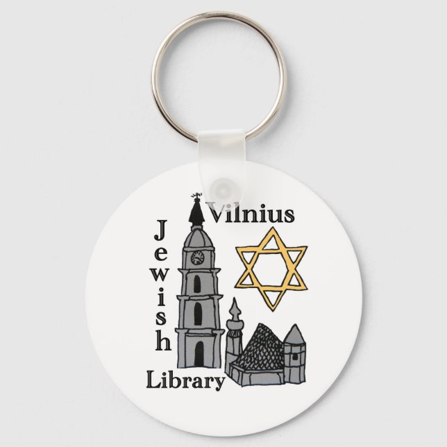 Chaveiro da Biblioteca Judaica de Vilnius (Frente)