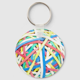 Chaveiro da bola de Ruberbands