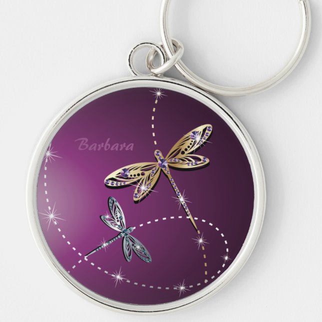 Chaveiro da borboleta do diamante do encanto (Frente)