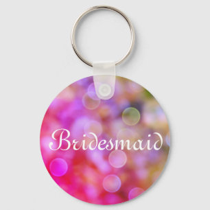 Chaveiro da Bridesmaid Personalizada com Glitter R