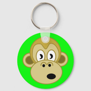 Chaveiro da cara do macaco - verde