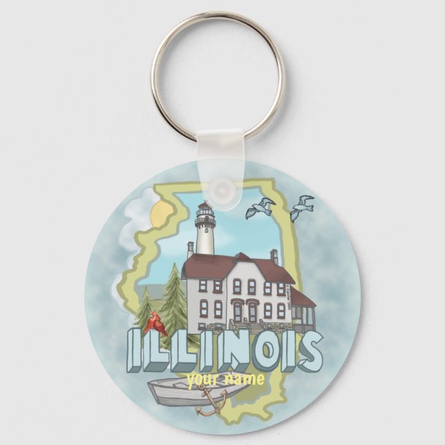 Chaveiro da Casa de Luz de Illinois  (Frente)