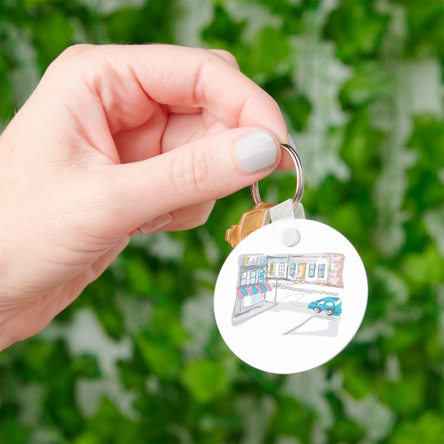 Chaveiro da cena urbana da rua (Criador carregado)