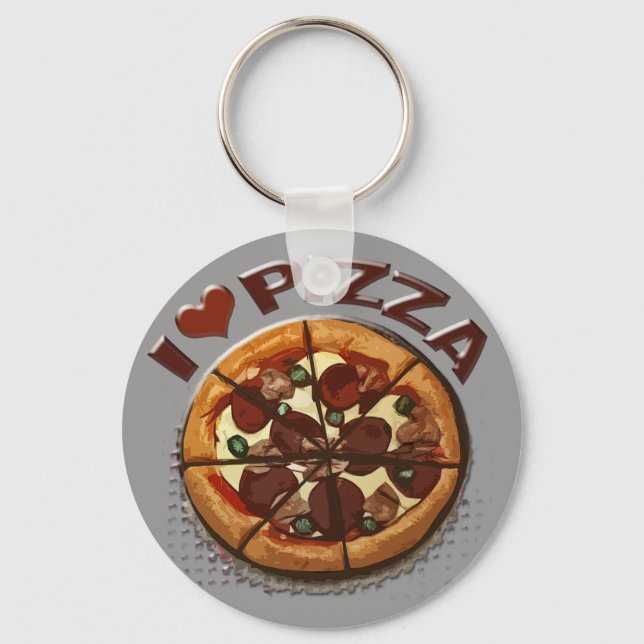 Chaveiro da Engraçada Pizza Lover (Frente)