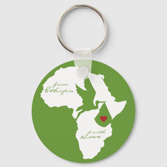 Chaveiro Da Etiópia com Adoção de Amor (Frente)