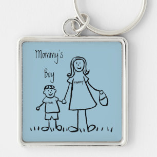 Chaveiro da Família Personalizada Mãe e Filho do
