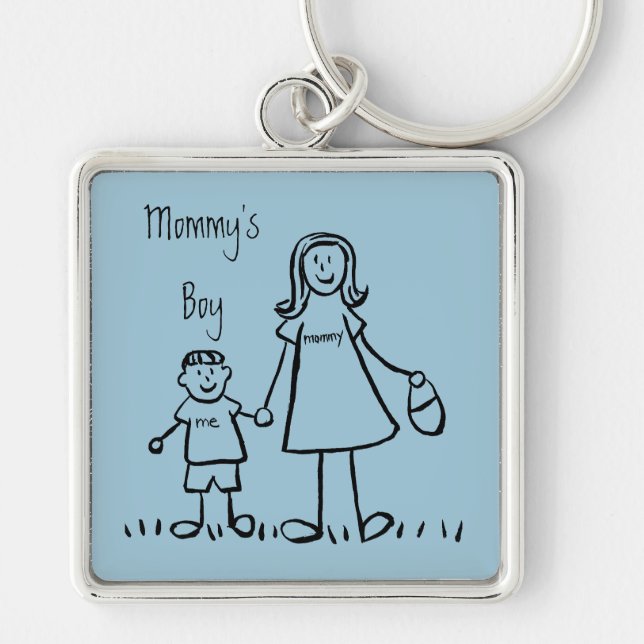 Chaveiro da Família Personalizada Mãe e Filho do m (Frente)