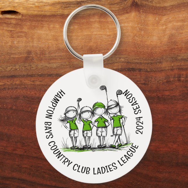 Chaveiro da Liga de Golfe Personalizada para Mulhe (Frente)