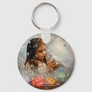 Chaveiro da menina da bolha de sabão