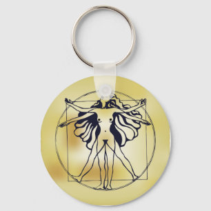 Chaveiro da mulher de Vitruvian