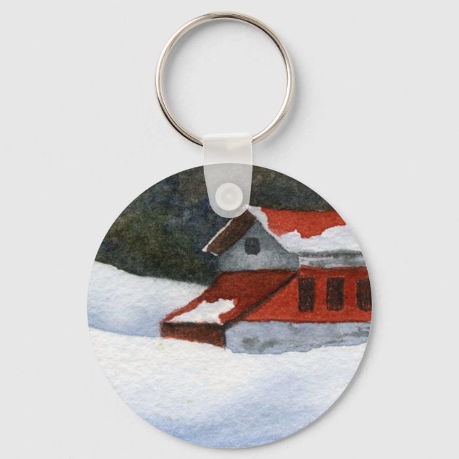 Chaveiro da paisagem de inverno (Frente)