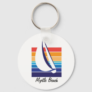 Chaveiro da praia de Square_Myrtle da cor do barco