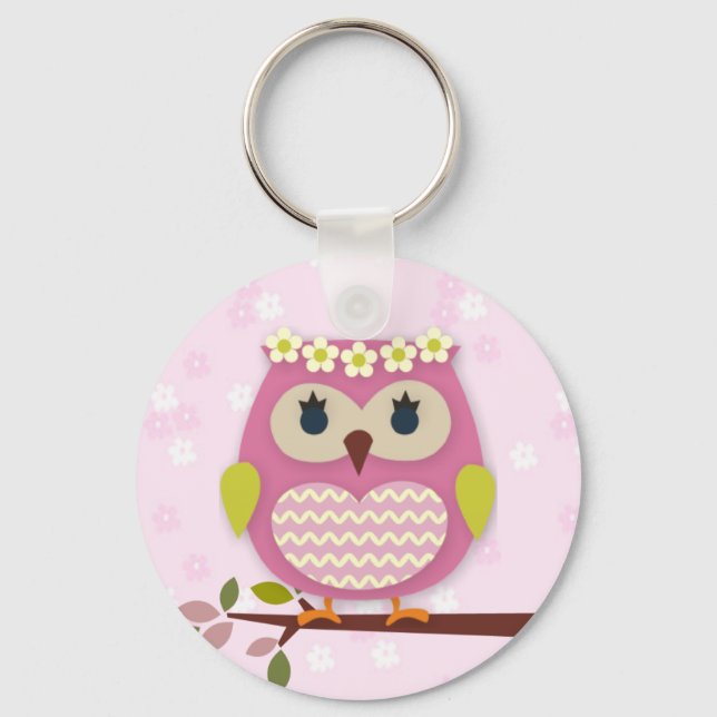 Chaveiro da Princesa Rosa Owl 02 (Frente)