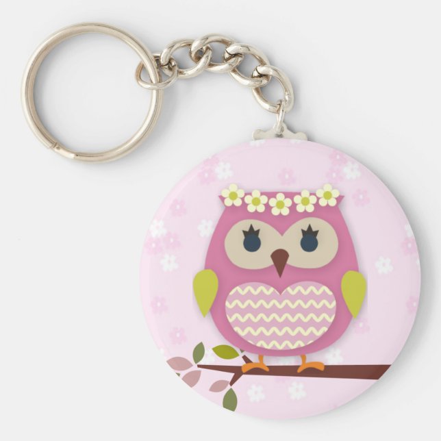 Chaveiro da Princesa Rosa Owl 02 (Frente)