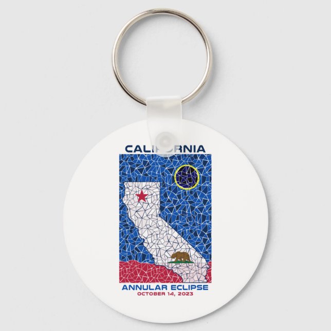 Chaveiro da Ronda de Eclipse Annular da Califórnia (Frente)