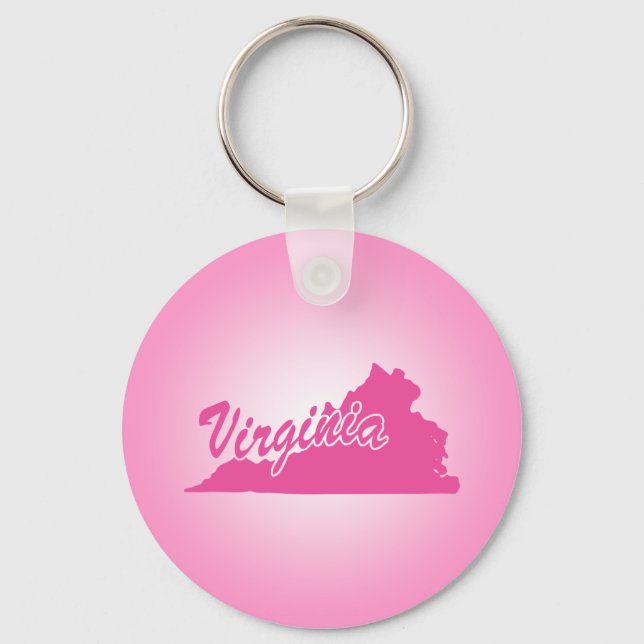 Chaveiro da Virgínia do Estado Rosa (Frente)