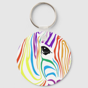 Chaveiro da zebra do arco-íris