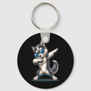 Chaveiro Dab Alaskan Klee Kai Dancing Dabbing Dog