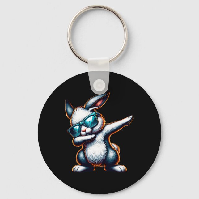 Chaveiro Dabbing Bunny Engraçado Bunny (Frente)
