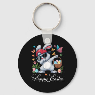 Chaveiro Dabbing Bunny Felz pascoa Egg Hunting Toddler Kid
