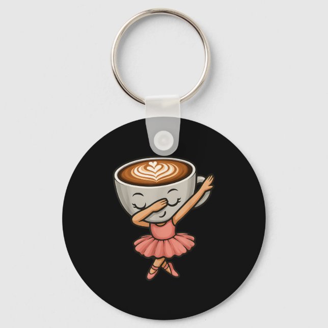 Chaveiro Dabbing Cappuccino Ballerina Cute — Coração-Cobra  (Frente)
