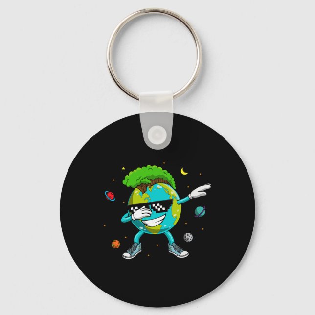 Chaveiro Dabbing Earth Reciclagem Conversation Space Scienc (Frente)